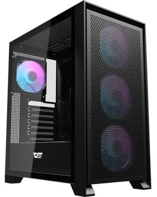 Image de Boîtier sans bloc d'alimentation – DARKFLASH DRX70 MESH – Tour moyenne – Format ATX – Noir
