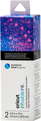 Obrázok produktu pre Cricut Infusible Ink Transfer Sheets, Vinylový list pre aplikáciu teplom, Hladký nažehľovací vinyl, Modrá, Purpurová, Vzor, 114 mm, 305 mm