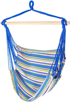 Produktbild von Zolta  Hängesessel, Hängeschaukel, Hängestuhl  für Garten, Balkon, Wohnzimmer -  Hängematte  bis zu 120 kg Grün 100x100 cm