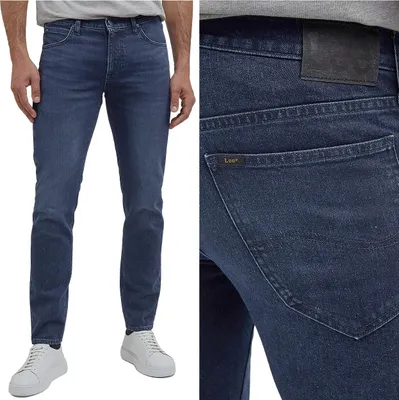 Produktbild von Lee Daren Button Fly Banshee getragener gerader, dicker, dunkler Denim, W33 L32