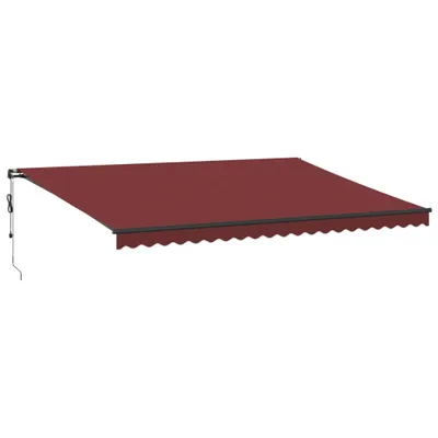 Produktbild von vidaXL Markise Automatisch mit LEDs Weinrot 500x300 cm