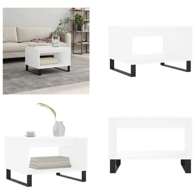 Obrázek produktu pro vidaXL Konferenční stolek bílý 60x50x40 cm materiál na bázi dřeva - Konferenční stolek - Konferenční stolky - Odkládací stolek - Rozkládací stolek