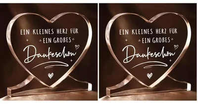 Image de Ensemble de 2 petits cadeaux de remerciement décoratifs en acrylique Herz