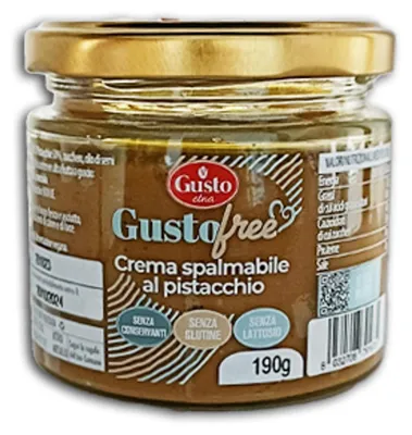 Produktbild von Glutenfreie Pistaziencreme Crema Spalmabile al pistacchio Senza Glutine 190g - Gusto Etna