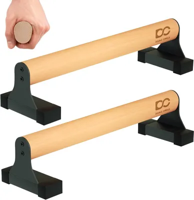 Zdjęcie produktu dla Parallettes drewniane uchwyty, uchwyty do pompek, sprzęt calisthenics, antypoślizgowe, do treningu