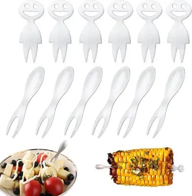 Immagine prodotto di Set da 12 pezzi in acciaio inossidabile per frutta e verdura, ideale per grigliate, insalate e frutta