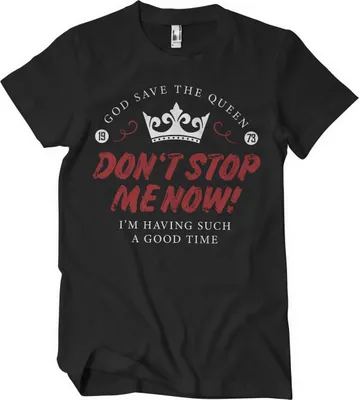 Produktbild von Don't Stop Me Now T-Shirt - Small - Black