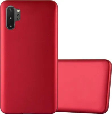 Produktbild von Cadorabo Schutzhülle für Samsung Galaxy NOTE 10 PLUS Hülle in Rot Handyhülle TPU Silikon Etui Cover Case