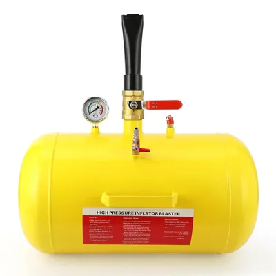 Immagine prodotto di Posizionatore per talloni di pneumatici 38 l - Serbatoio ad aria compressa per il montaggio di pneumatici - In metallo - Con manometro - Con maniglia - Per pneumatici di auto