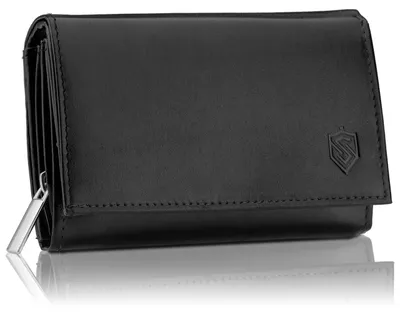 Obrázok produktu pre Dámska peňaženka STEVENS z prírodnej kože, čierna, s technológiou RFID, rozmer 11 x 13 cm, univerzálna