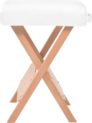 Produktbild von vidaXL Massage-Klapphocker 12 cm dicker Sitz Weiß