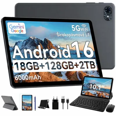 Obrázek produktu pro TABWEE T80 (18GB+128GB)，10 palců，Android 16，6000mAh，s klávesnicí,myší,stylusem, ochranným pouzdrem，stojánkem a ochrannou fólií，Face ID，BT5.0，5G