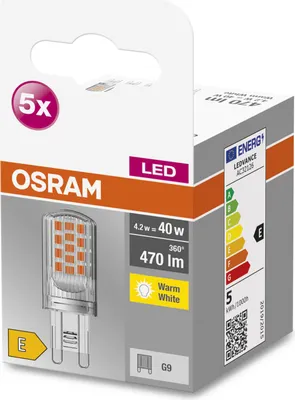 Produktbild von Osram 4058075758087, 4,2 W, 40 W, G9, 470 lm, 15000 h, Warmweiß