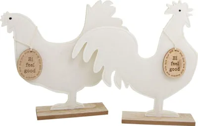 Produktbild von Riffelmacher Henne auf Holzsockel 26,5 x 25 cm