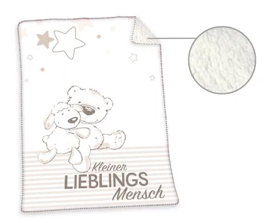 Produktbild von Kleiner Lieblingsmensch Soft-Plush-Decke / Babydecke, 75x100 cm