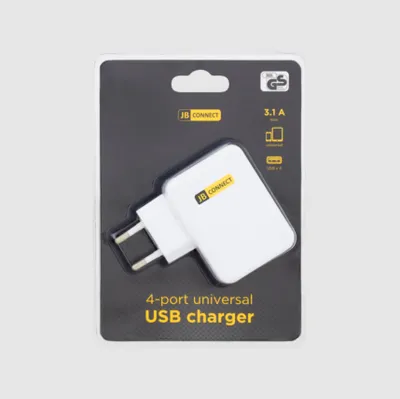 Immagine prodotto di Ricarica efficiente: alimentatore USB JB CONNECT a 4 porte per tutti i tuoi dispositivi