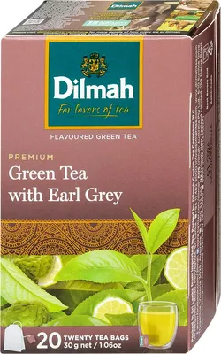 Obrázek produktu pro Dilmah Zelený čaj Earl Grey 20 sáčků