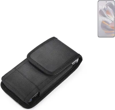 Produktbild von Holster Gürteltasche kompatibel mit Motorola Edge 50 Neo Holster Gürtel Tasche wasserabweisend Handy Hülle Schutz Hülle Outdoor schwarz K-S-Trade