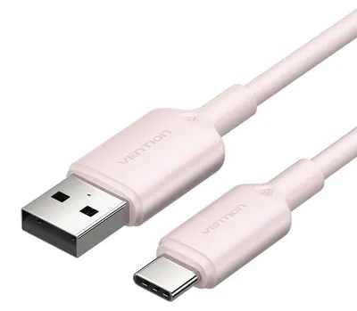 Produktbild von Vention CTQPH, 2 m, USB A, USB C, USB 2.0, 0,48 Gbit/s, Pink
