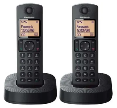 Produktbild von Panasonic KX-TGC312SPB, DECT-Telefon, Freisprecheinrichtung, 50 Eintragungen, Anrufer-Identifikation, Schwarz