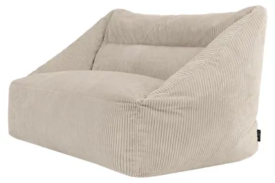 Produktbild von Icon Cecilia Cord Sitzsack Sofa mit Füllung, Sofa 2 Sitzer, Beige