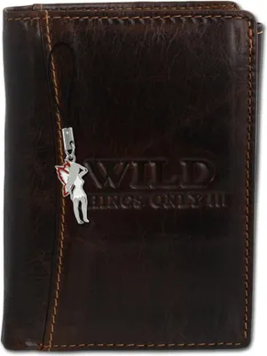 Zdjęcie produktu dla Portfel na zatrzaski Wild Things Only brązowy skórzany OPJ113N
