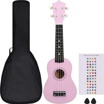 Immagine prodotto di Set Ukulele Soprano con Borsa per Bambini Rosa 21"