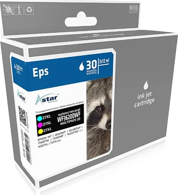 Produktbild von ASTAR 3er Pack Gelb, Cyan, Magenta Tintenpatrone