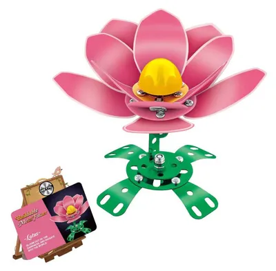 Image de Metalen Constructieset Roze Klaproos