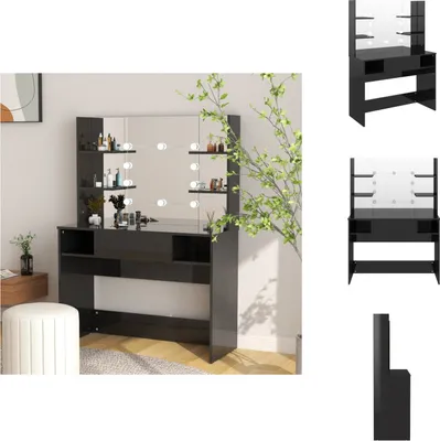 Immagine prodotto di vidaXL Tavolino da toilette con illuminazione a LED 100x40x135 cm MDF - Tavolini da toilette