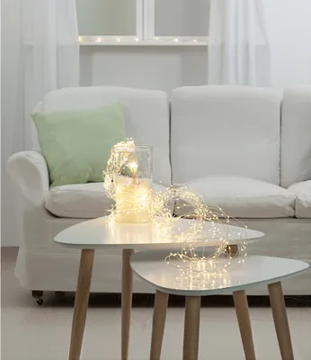 Produktbild von Star Trading 728-25 LED-Lichterbündel "Dew Drops"80 daylight LED, 10 Stränge,(10x80 cm), Batterie, Time,Sichtkarton