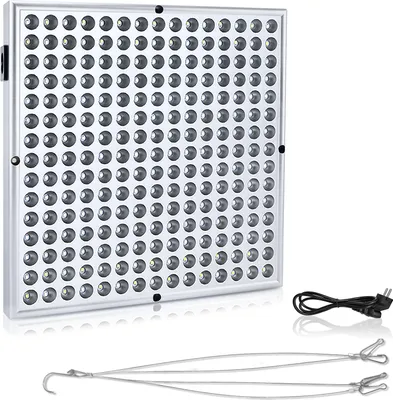 Produktbild von UISEBRT 45W LED Pflanzenlicht vollspektrum Grow Pflanzenlampe 225 LEDs Rot & Blau LED Pflanzen Pflanze Wachstumslampe 310 * 310 * 35mm