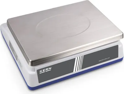 Produktbild von KERN & SOHN Tischwaage, 3 kg, Weiß, Edelstahl, LCD, 2,5 cm, 300 mm