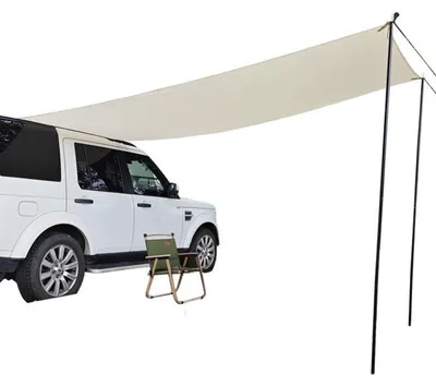 Produktbild von Xmund Auto Heckzelt 200 × 300 cm, Camping Heckzelt für SUV, Van & Pickup, wasserdichtes Kofferraumzelt mit Saugnäpfen, ohne Dachträger, Khaki