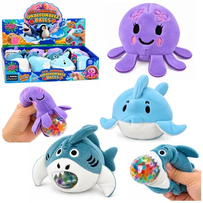 Productafbeelding van Knijpbare knuffel met waterballen Zeedieren 6 Cm