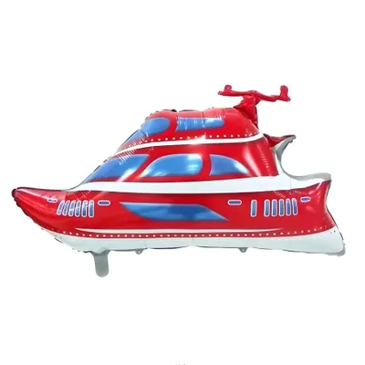 Image de Ballon en plastique motif véhicule, Bot rouge, env. 67 * 97 cm