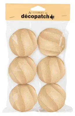 6er-Set Weihnachtskugeln aus Pappmaché, 6,5 cm, zum Basteln