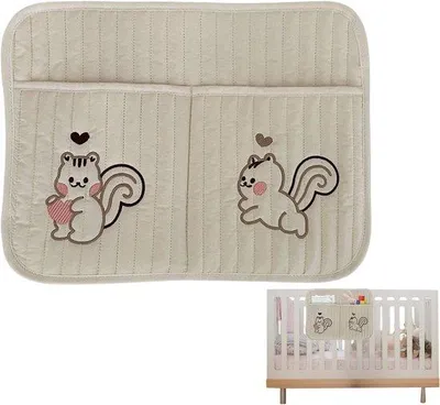 Immagine prodotto di Organizer per la cameretta dei bambini, pratica borsa portaoggetti con cassettiera per lettino, porta pannolini e tasca laterale