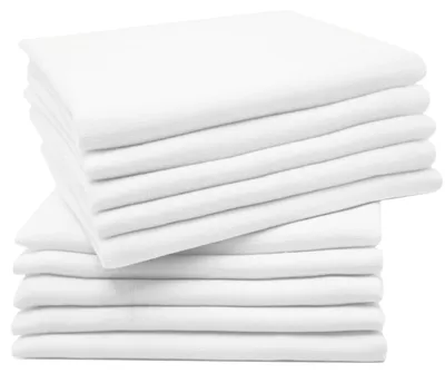 Produktbild von 10er Set Spucktücher, 100% Baumwolle, 80x80 cm, weiß