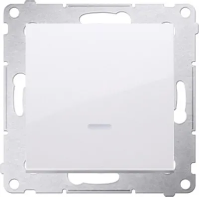 Zdjęcie produktu dla Kontakt-Simon DP1L.01/11, Przyciskany przełącznik, Plastik, Biały, IP20, IP44, 250 V, 10 A