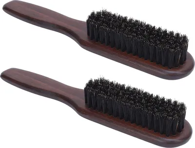 Produktbild von 2 Stück Bartbürste für Männer, Fellpflege, Holzgriff, weiches Haar, Barbershop-Styling, kaputt