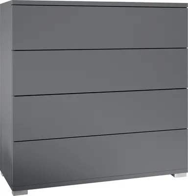 Produktbild von Vladon Kommode Pavos V3, Sideboard mit 4 Schubladen Anthrazit matt/Anthrazit matt (76 x 76 x 35 cm)