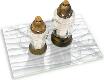 Produktbild von Unterlage für Kerzen Minimalistisch Glas Gummifüße - 80x52 cm - Moderne Struktur