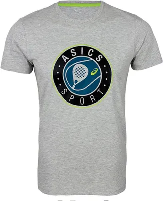 Produktbild von Asics T-Shirt aus leichtem Gewebe mit Rundhalsausschnitt und aufgedruckter Tennisgrafik