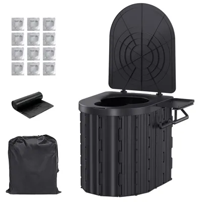 Produktbild von Faltbare Camping-Toilette mit Deckel Reise-Toilette Auto Outdoor