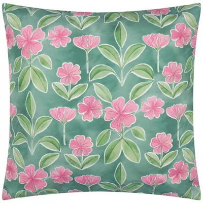 Outdoor-Wendekissen, bedruckt, Polyester, Entenblau, 45x45 cm