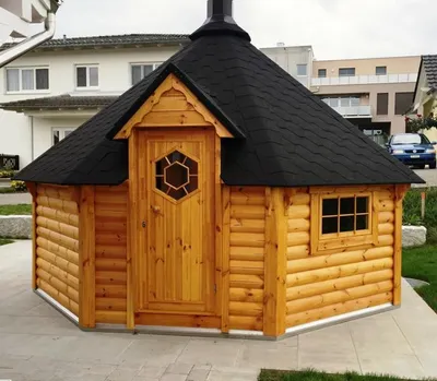 Productafbeelding van Sauna Grillkota Holzhaus Grillhütte Gartensauna Kotasauna Feuerhütte 16,5 m²