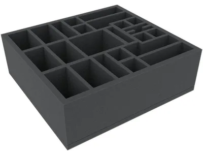 Obrázek produktu pro Pěnová vložka s 23 přihrádkami, rozměry 260 × 280 × 90 mm, pro deskové hry