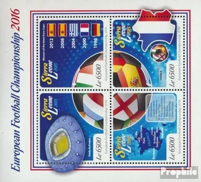 Produktbild von Briefmarken Sierra Leone 2015 Mi 6198-6201 Kleinbogen (kompl. Ausg.) postfrisch Fußball