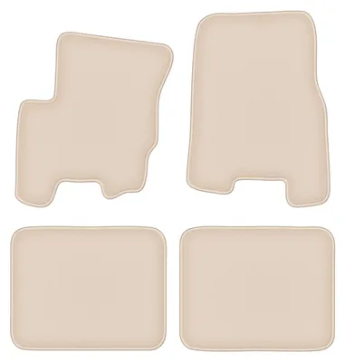 Produktbild von DURBAN Beige Velours-Fußmatten-Set für SsangYong Korando II (KJ) SUV (1998-2006)